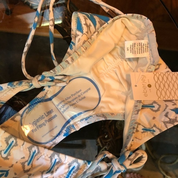 NWT Eberjey Bleached Blues Kate‎ Bikini Bottom Size Large - Picture 7 of 7